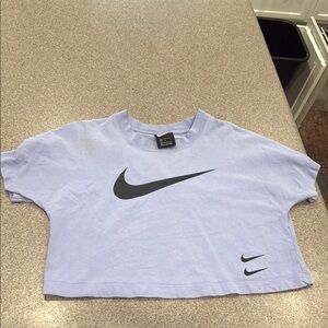 Nike Lavender Crop Top with Black Swoosh